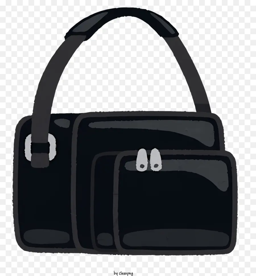 Черная сумочка，Верхняя ручка сумочка PNG