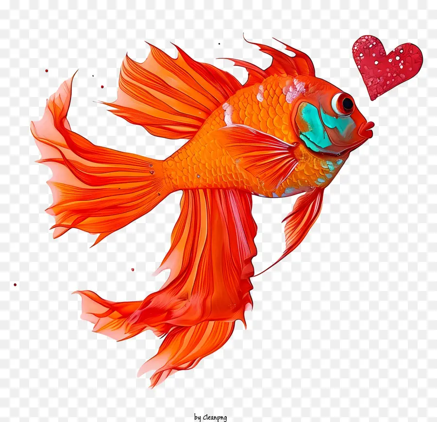 Валентин рыбы，оранжевый рыбы PNG