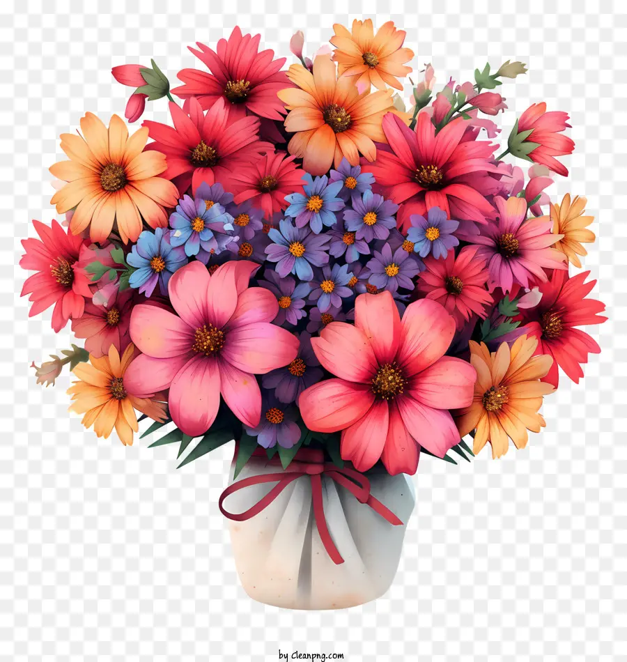 Ручная нарисованная цветочная установка，цветы PNG