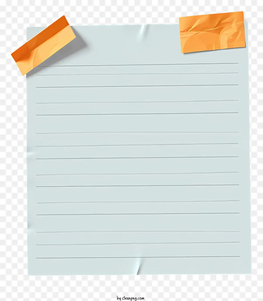 Наклейка для бумаги реалистичного стиля，пустой лист бумаги PNG