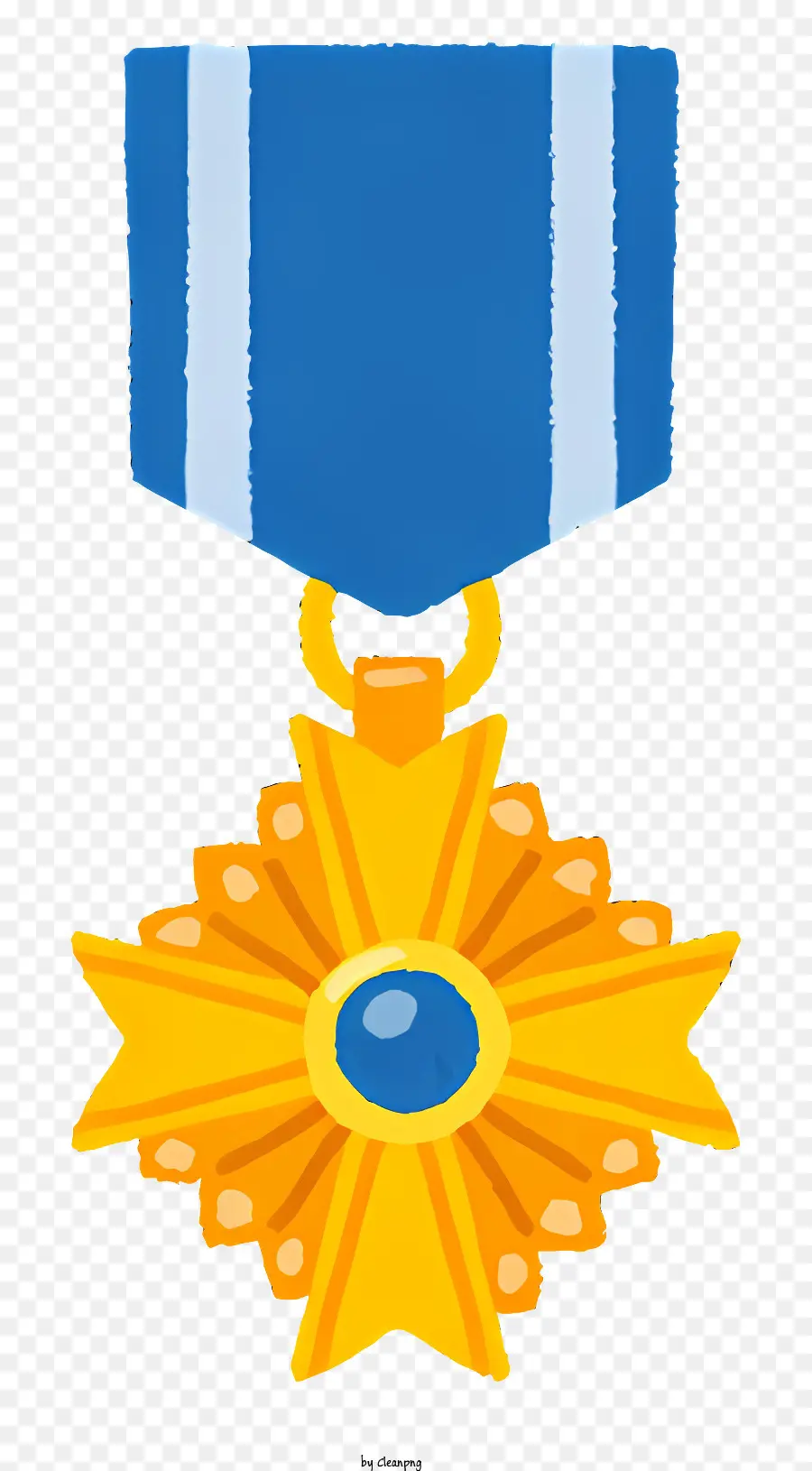 Медаль，Золотая лента PNG
