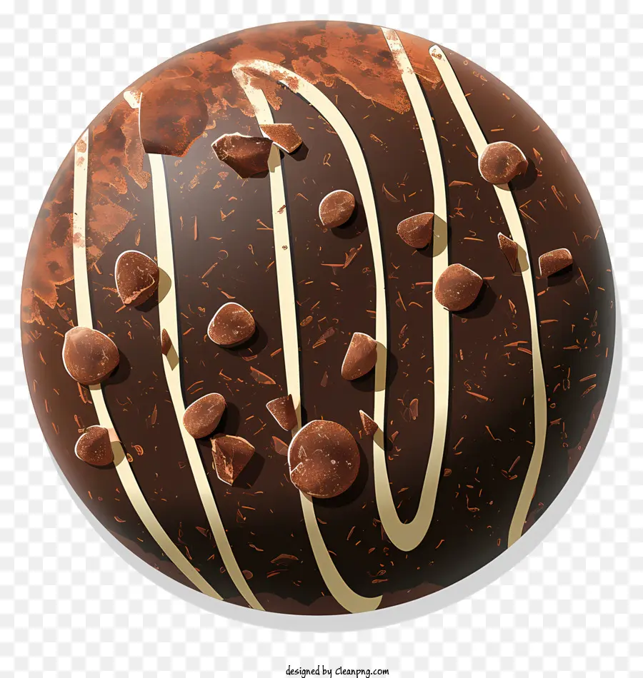 Реалистичный шоколадный мяч，темный шоколадный торт PNG