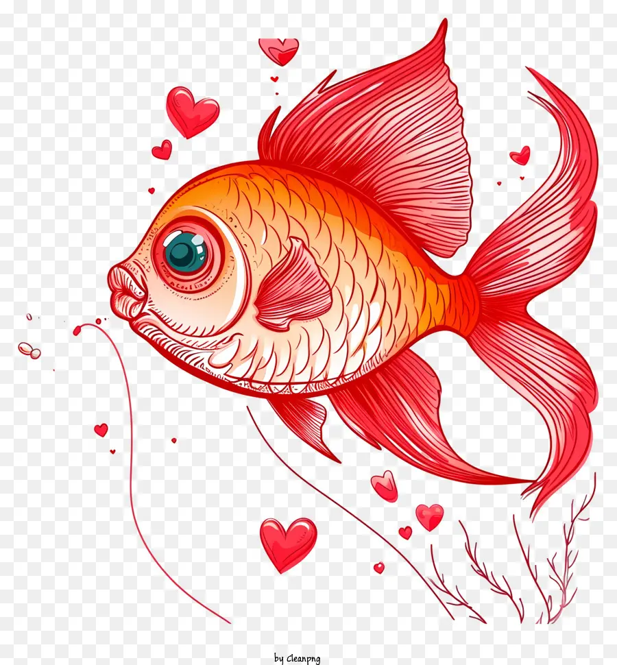 День Святого Валентина рыба，рыба рисунок PNG