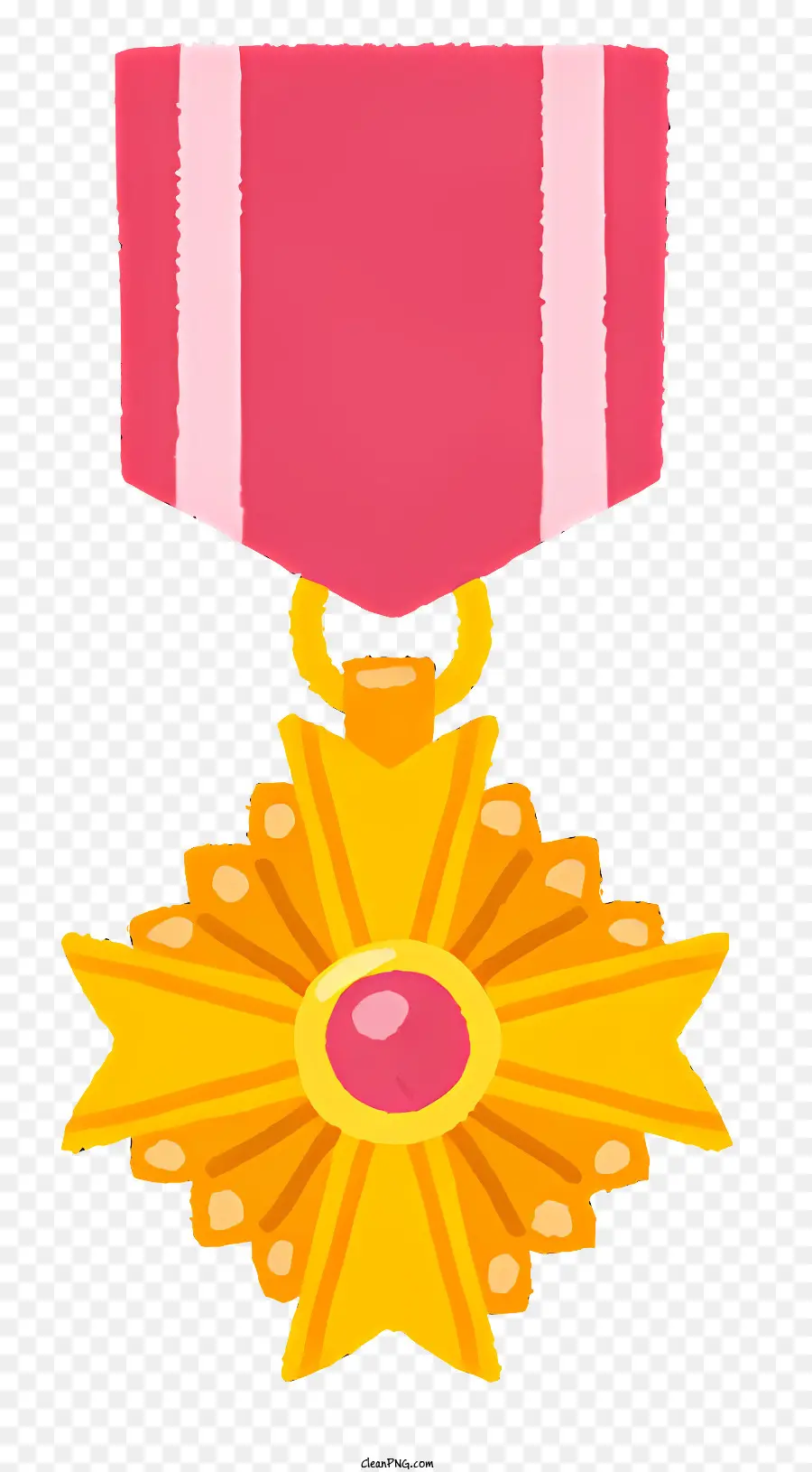 Медаль，Золотая Звезда PNG