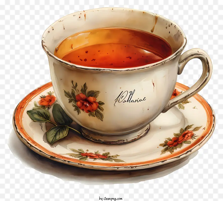 чашка чая，чашки старинные чай PNG