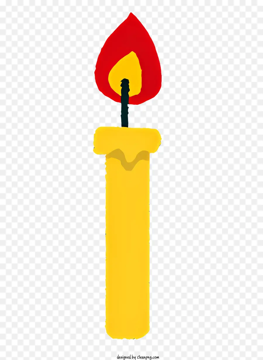 свечи день рождения，желтая свеча PNG
