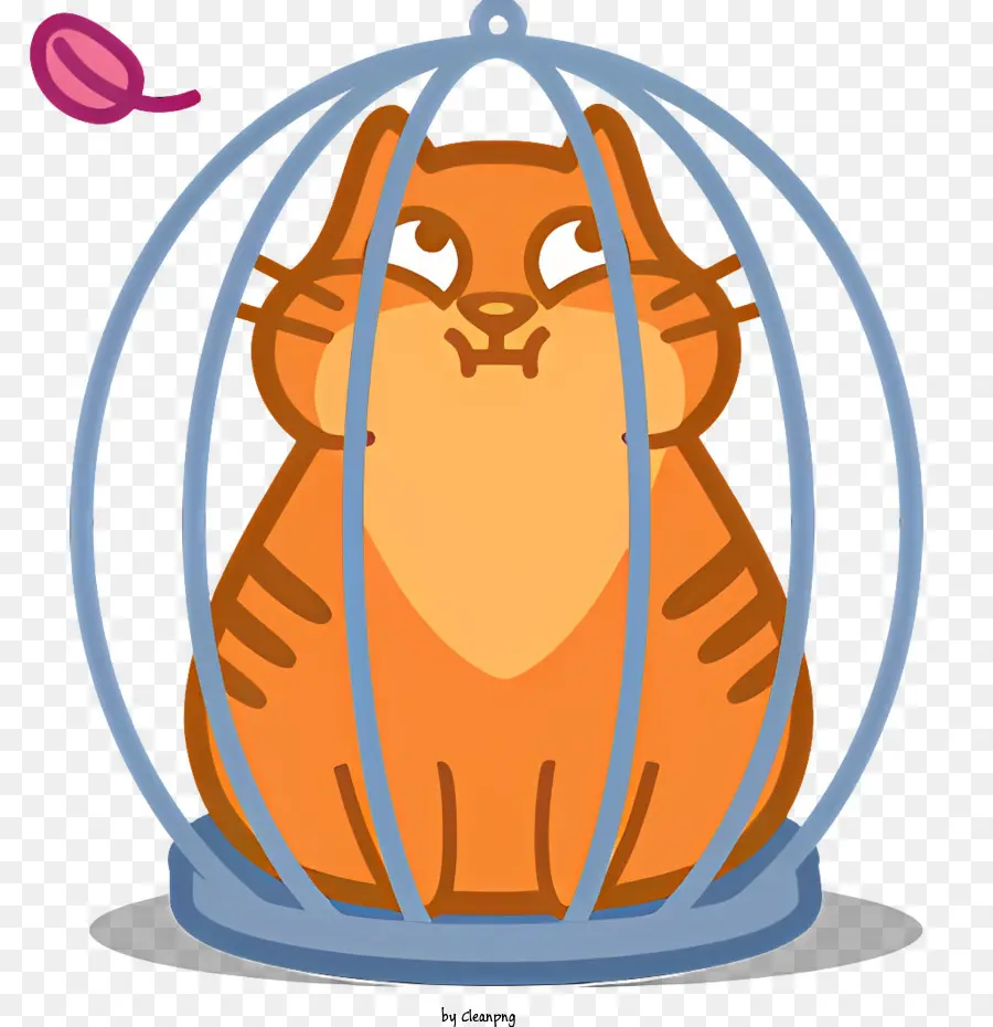 мультфильм кот，в клетке животное PNG