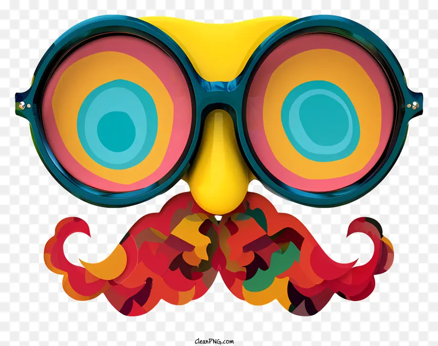 Милый и красочный，смешные очки для носа Groucho PNG