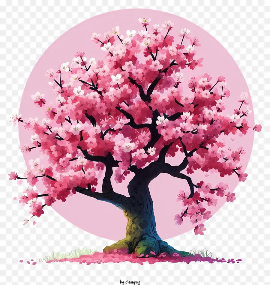 Дерево вишневой вишни，Розовое вишневое дерево PNG