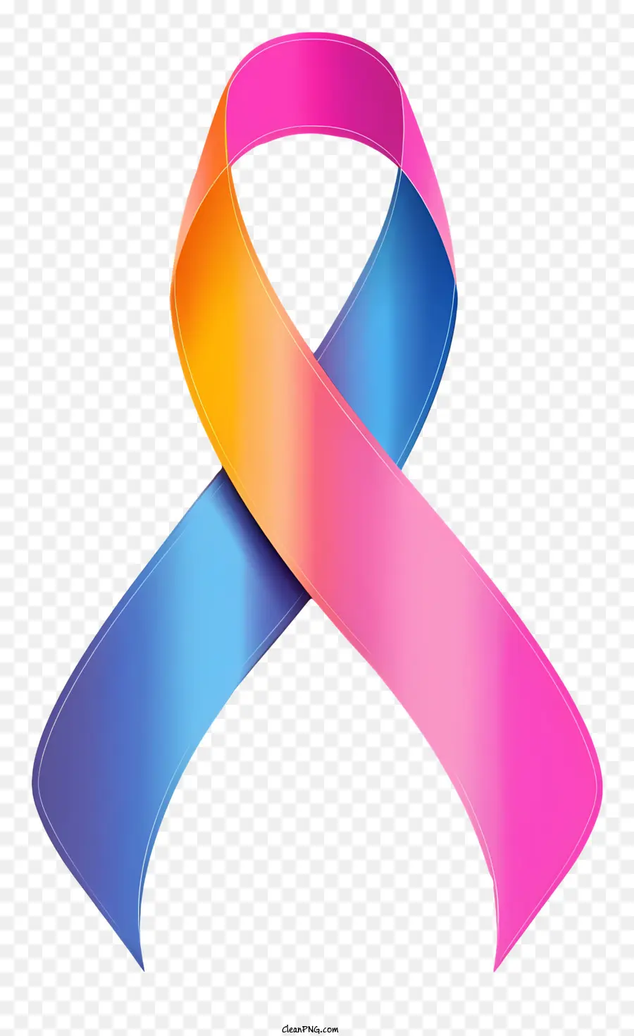 Всемирный день борьбы против рака，радужная лента PNG