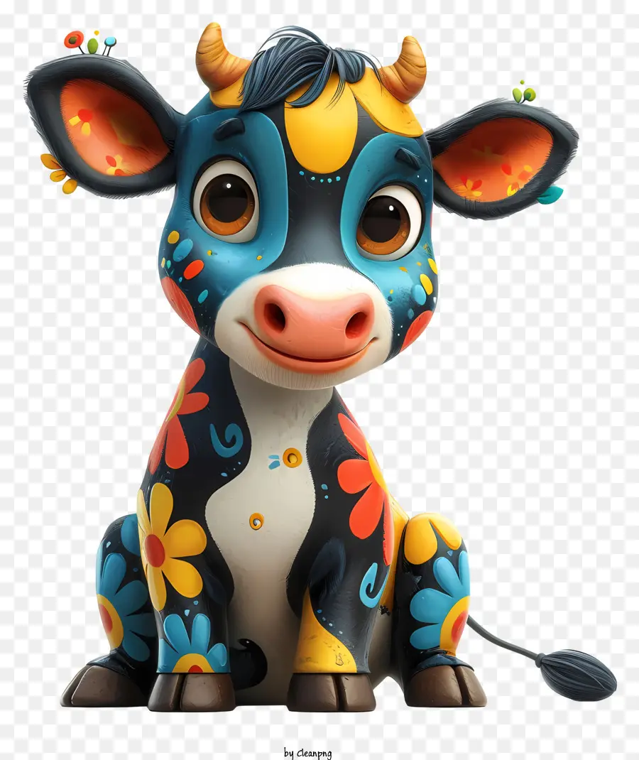 Cartoon Cow，выразительная корова PNG