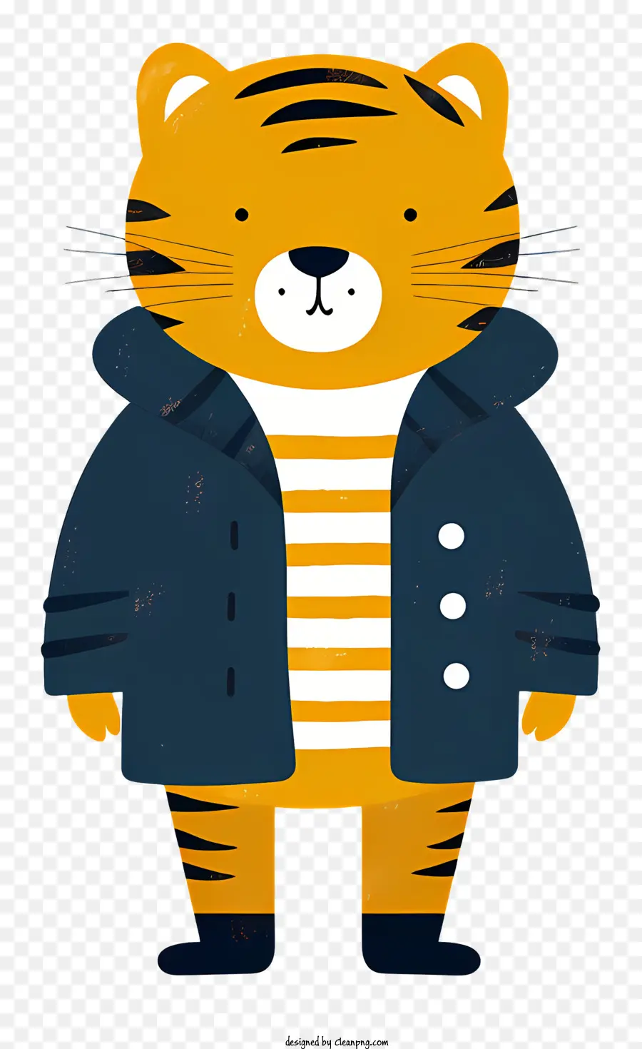 мультфильм тигр，полосатой рубашке PNG