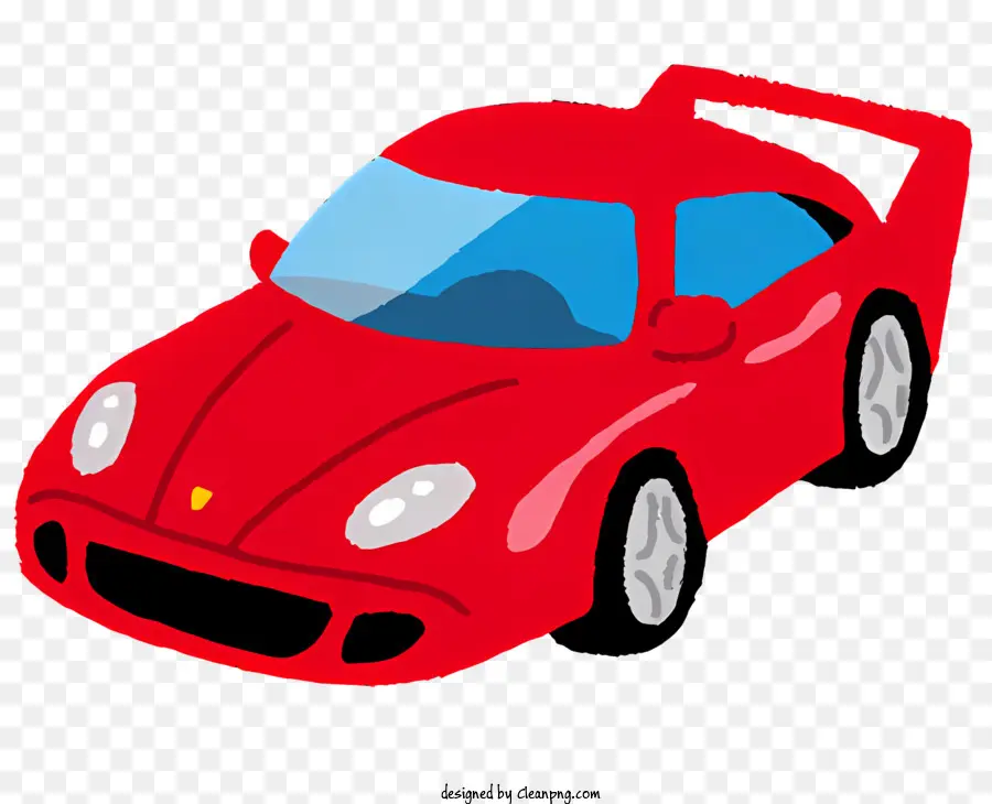 мультфильм автомобиль，красный спортивный автомобиль PNG