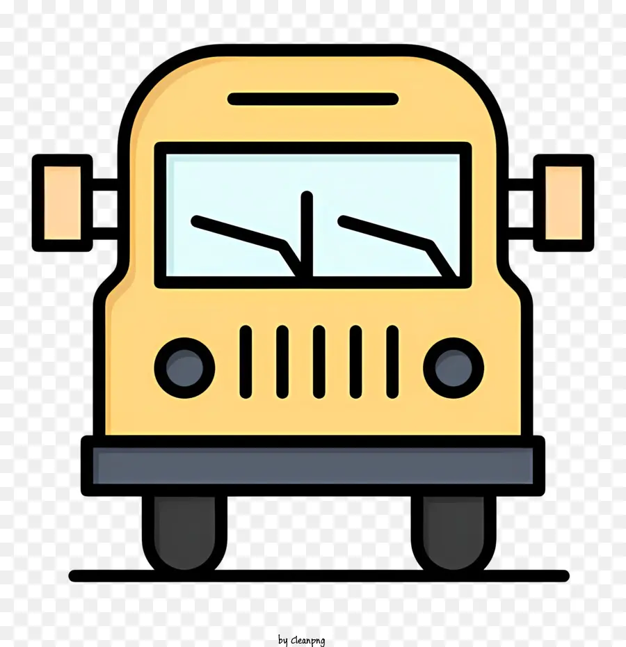 Современное образование икона，желтый школьный автобус PNG