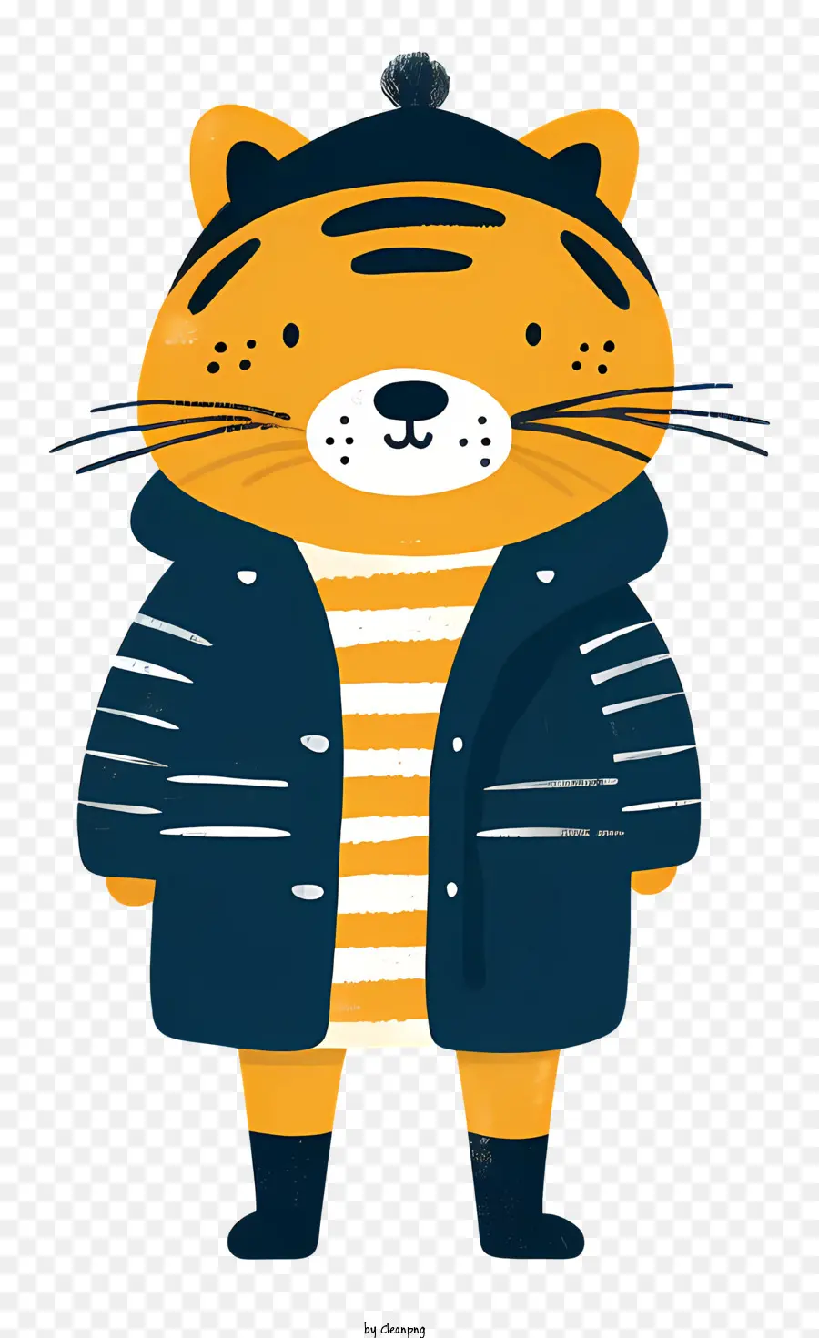 мультфильм тигр，Кошка в одежде PNG