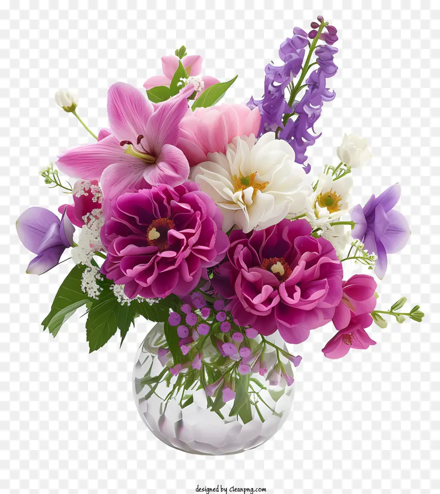 Элегантная икона расположения цветов，розовые и белые цветы PNG