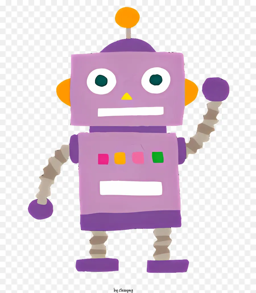 робот，фиолетовый робот PNG