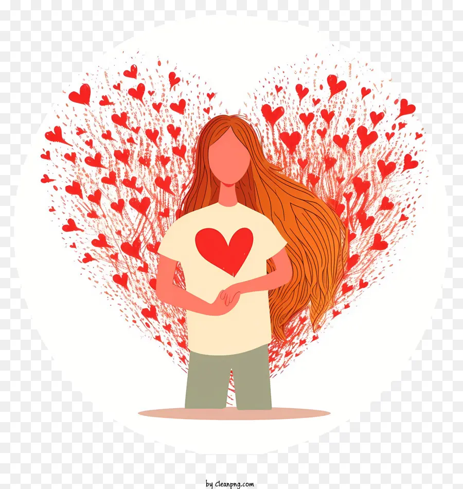Люди с любовью сердечный вектор рисунок дизайн，Valentines Day PNG