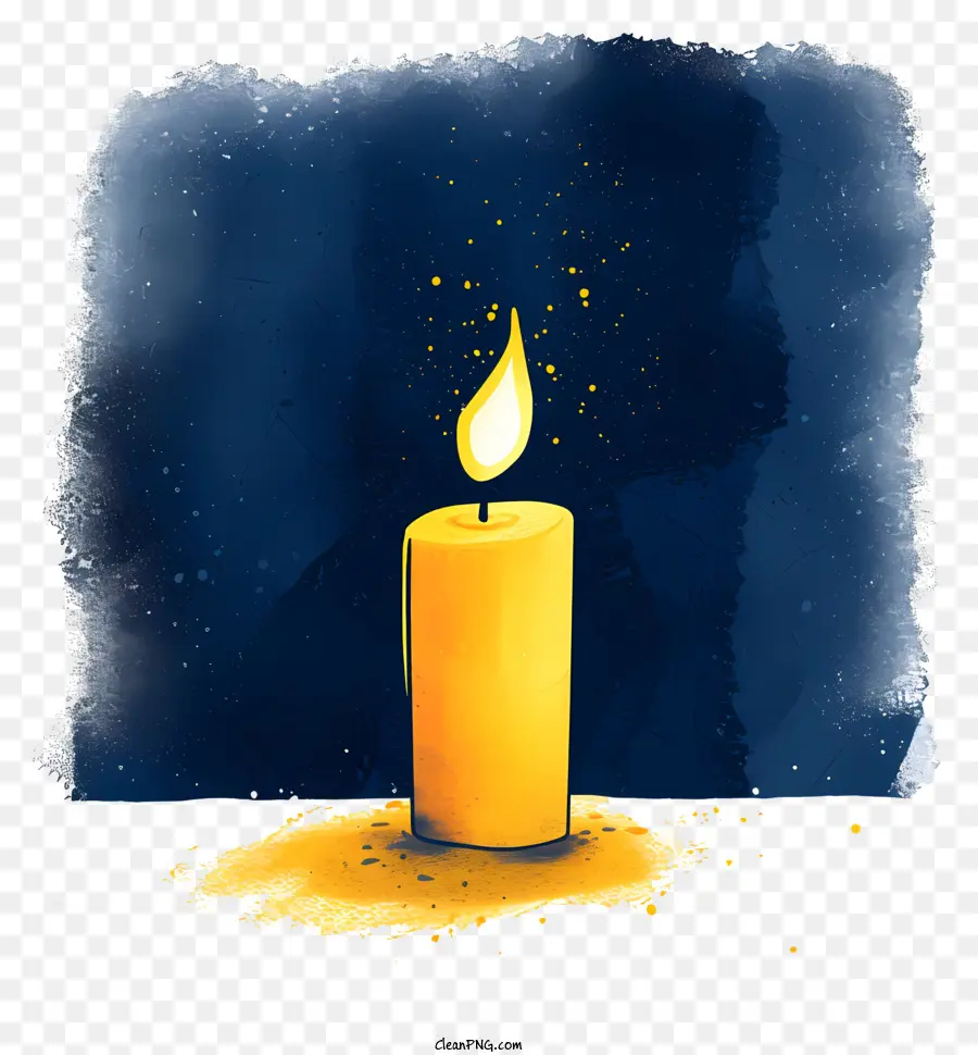 свечи，Маленькая желтая свеча PNG