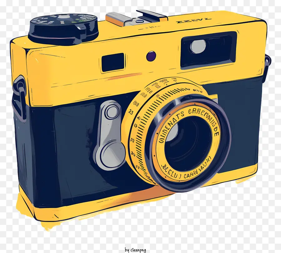 камеры，Желтая камера PNG