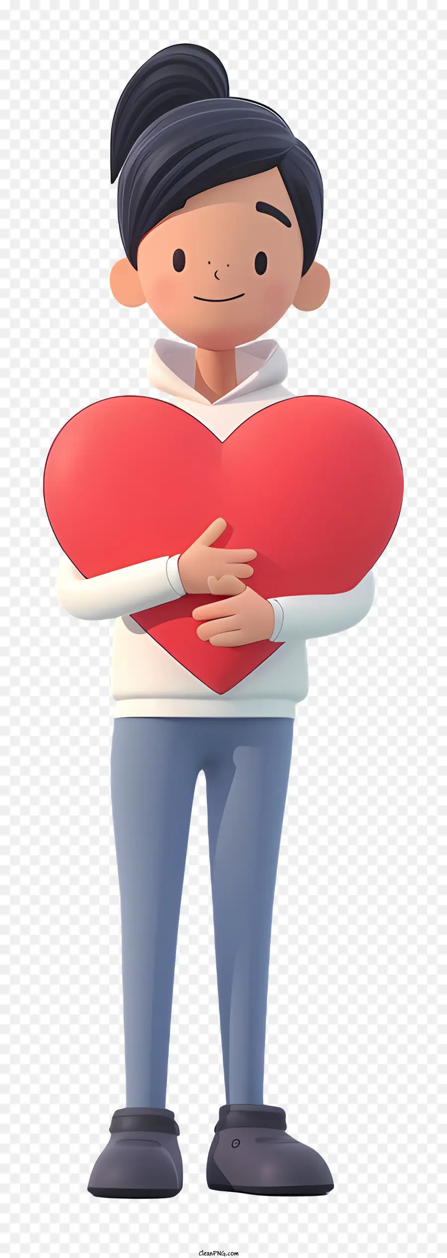 Cartoon 3d люди с любовью сердцем，любовь PNG