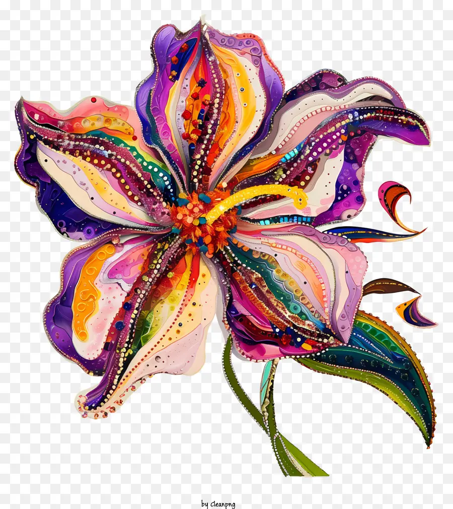 Цветочное искусство Mardi Gras，цветок искусства PNG