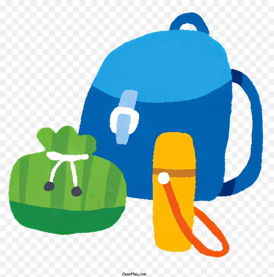 Рюкзак，бутылка воды PNG