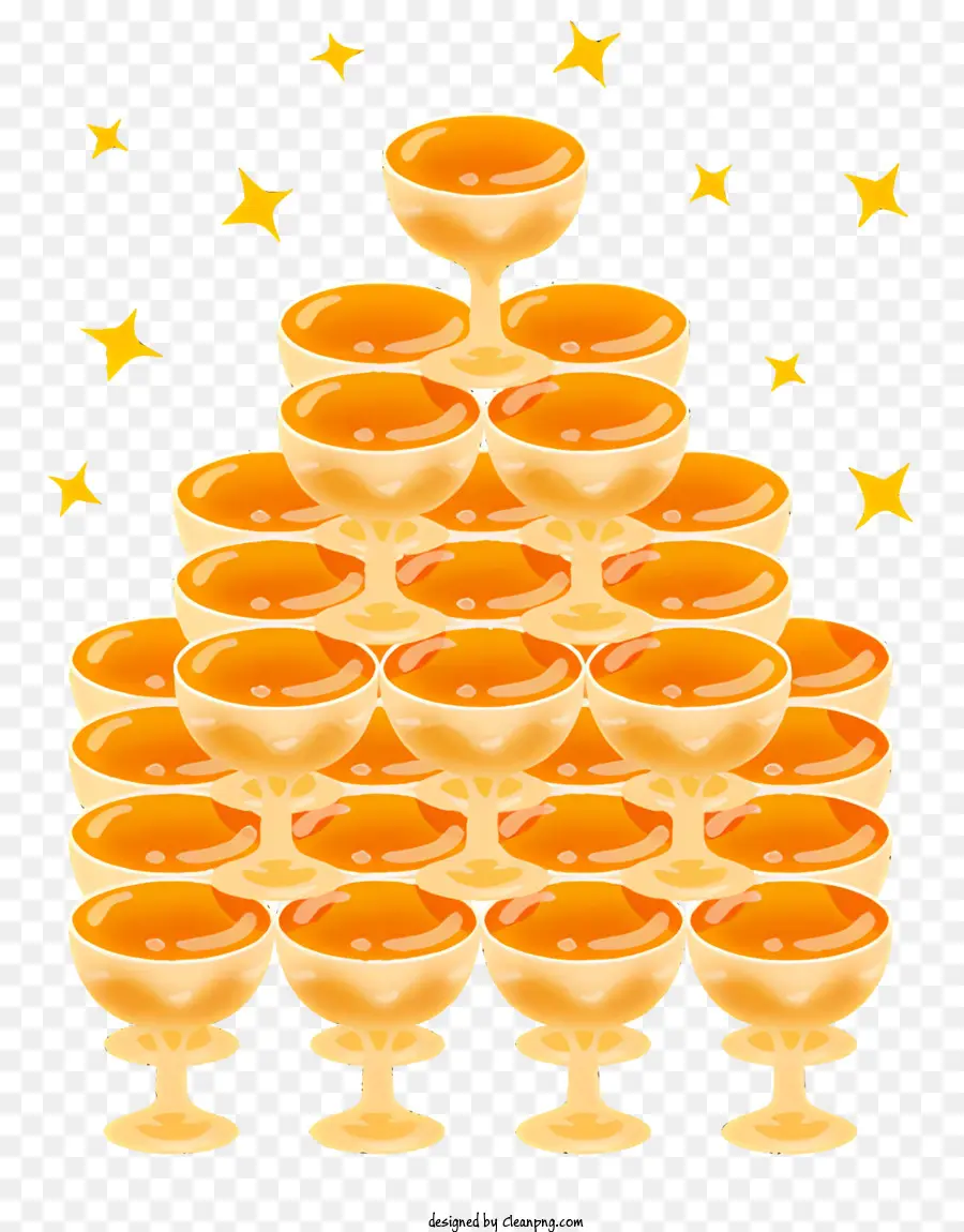 Золотые очки，форма пирамиды PNG