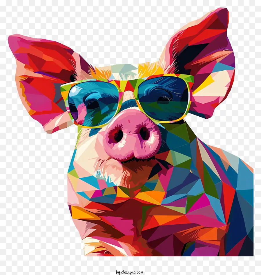 Свинья День，Свинья в солнцезащитных очках PNG