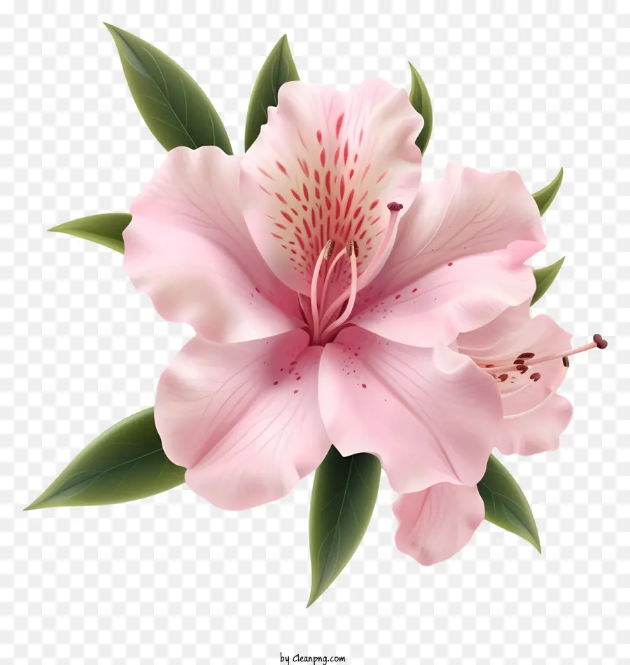 Элегантный вектор цветочного вектора азалии 3d，Розовый цветок лилии PNG