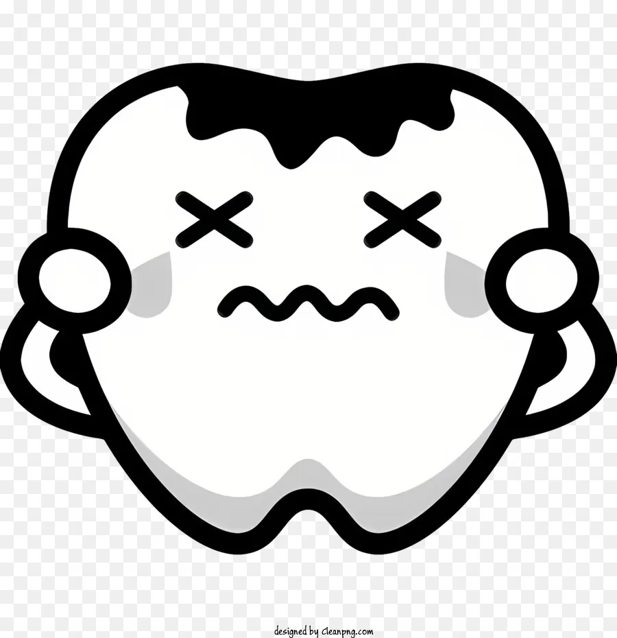 зуб，грустный зуб PNG