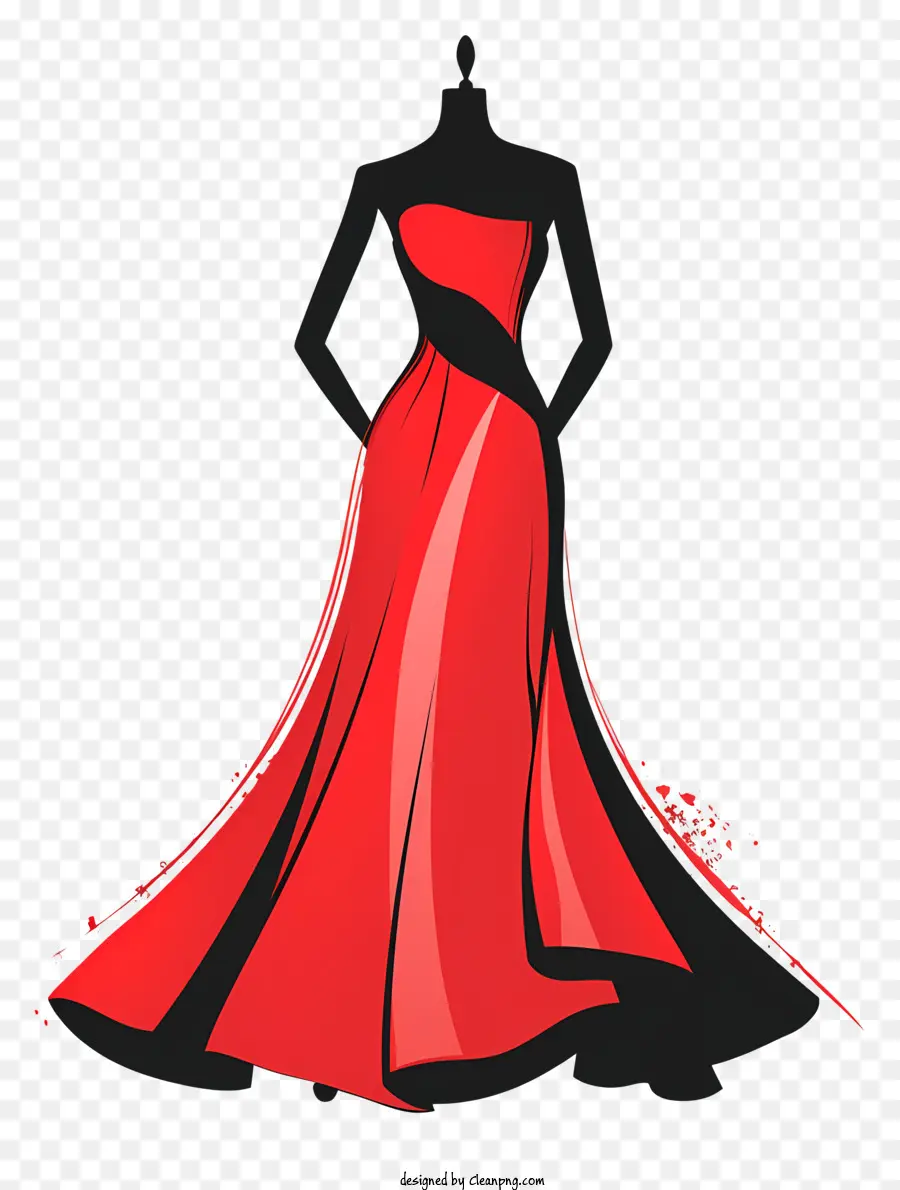 День одевания，красное платье PNG