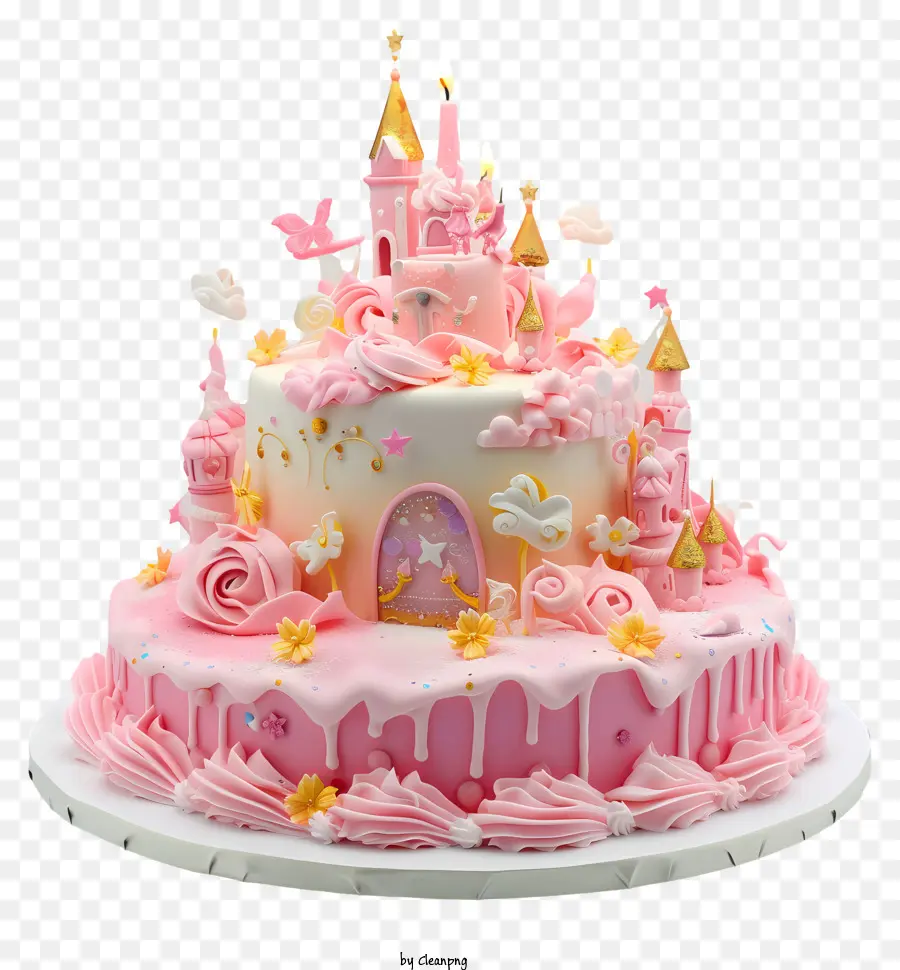 Принцесса день рождения торт，украшение торта PNG