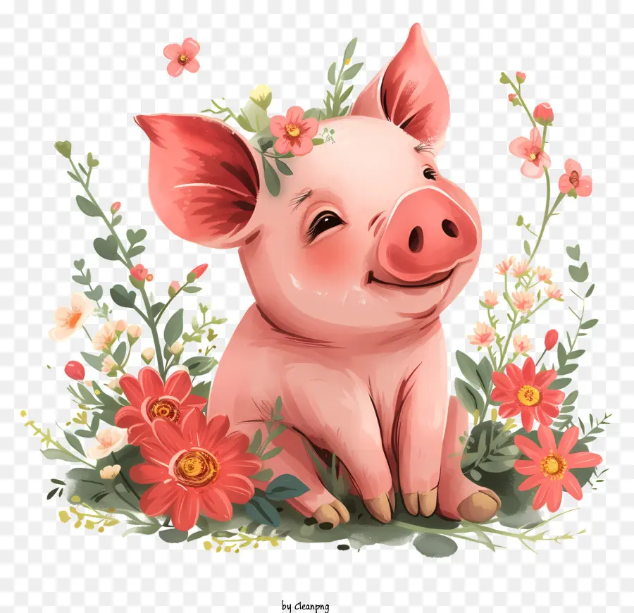 Свинья День，розовая свинья PNG