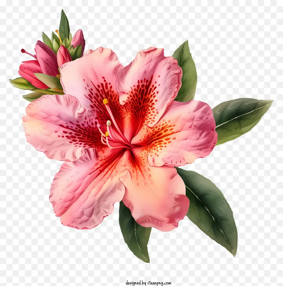 акварельный элегантный цветок азалии，Азалия цветок PNG