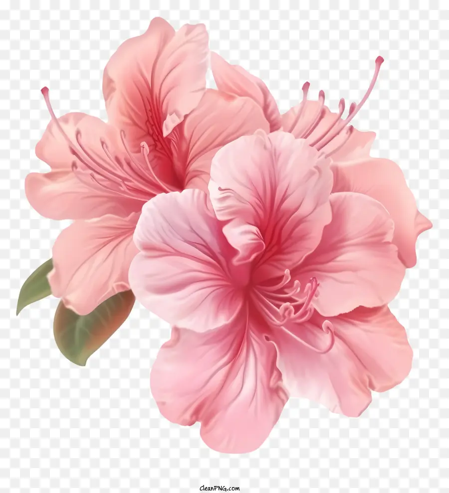 плоский элегантный цветок азалии，розовые розы PNG