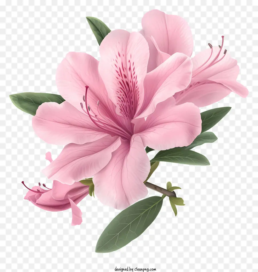 реалистичный элегантный цветок азалии，Розовый азалия цветок PNG