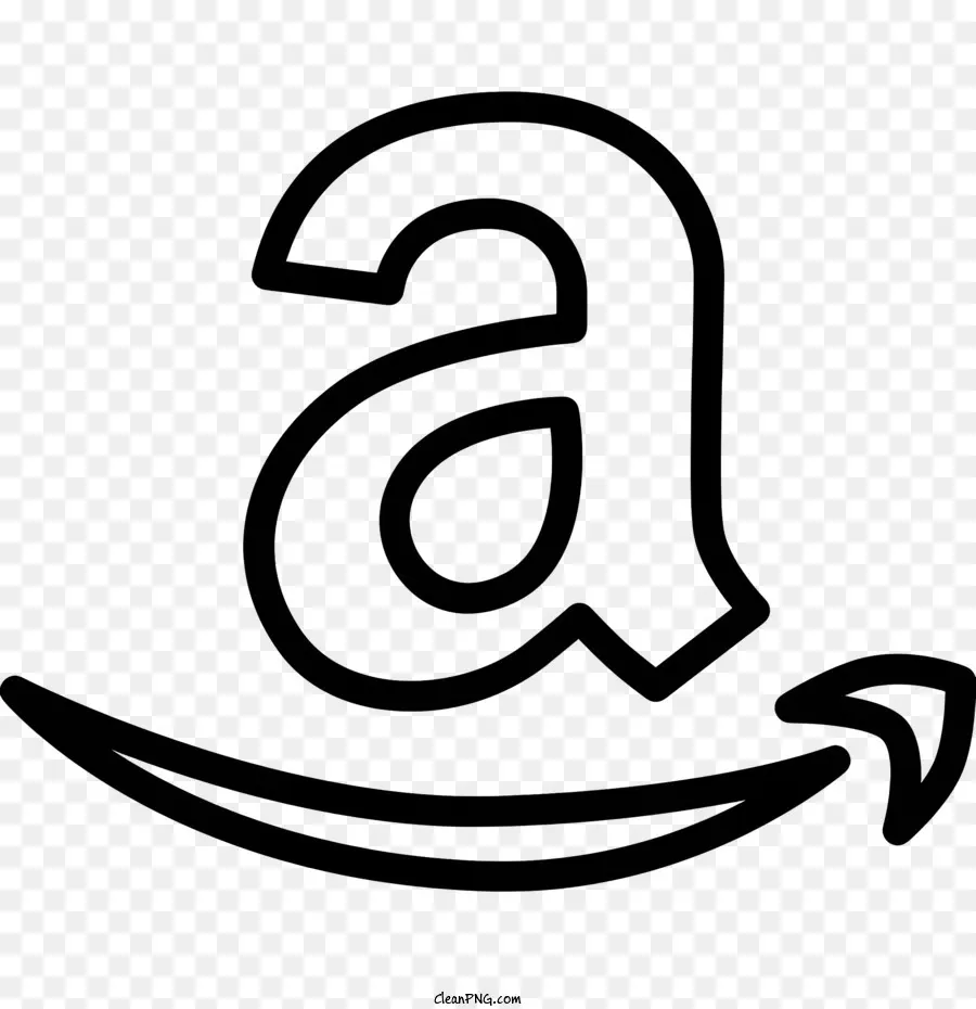 логотип Amazon，черный фон PNG