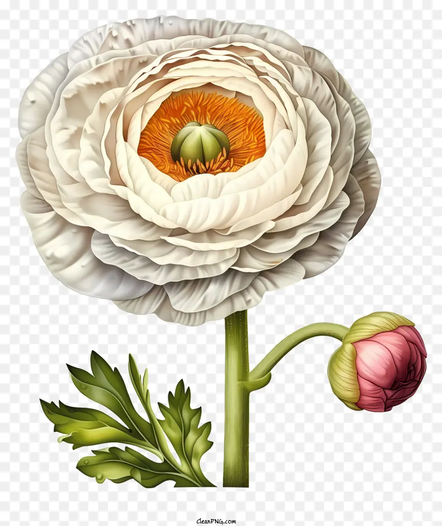 лютик цветок，белый пион PNG