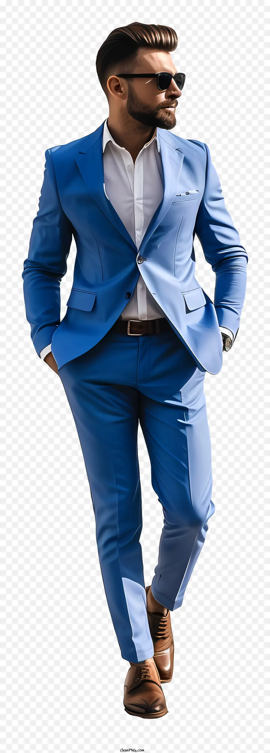 одеваться в синий день，синий костюм PNG