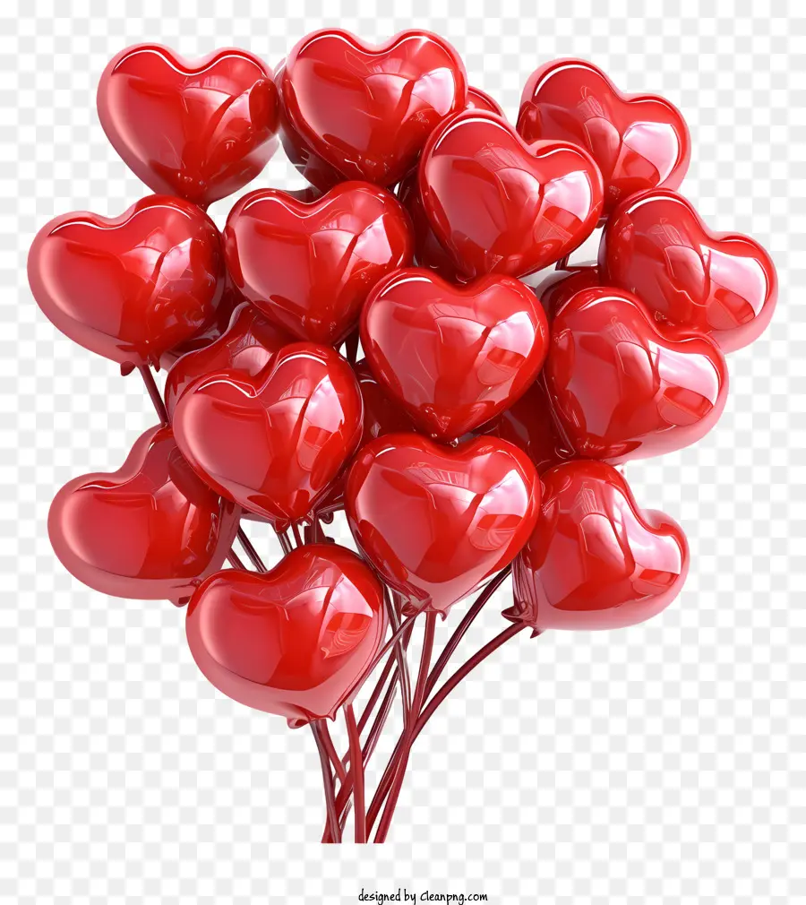 Давая Сердца День，Красные воздушные шары PNG