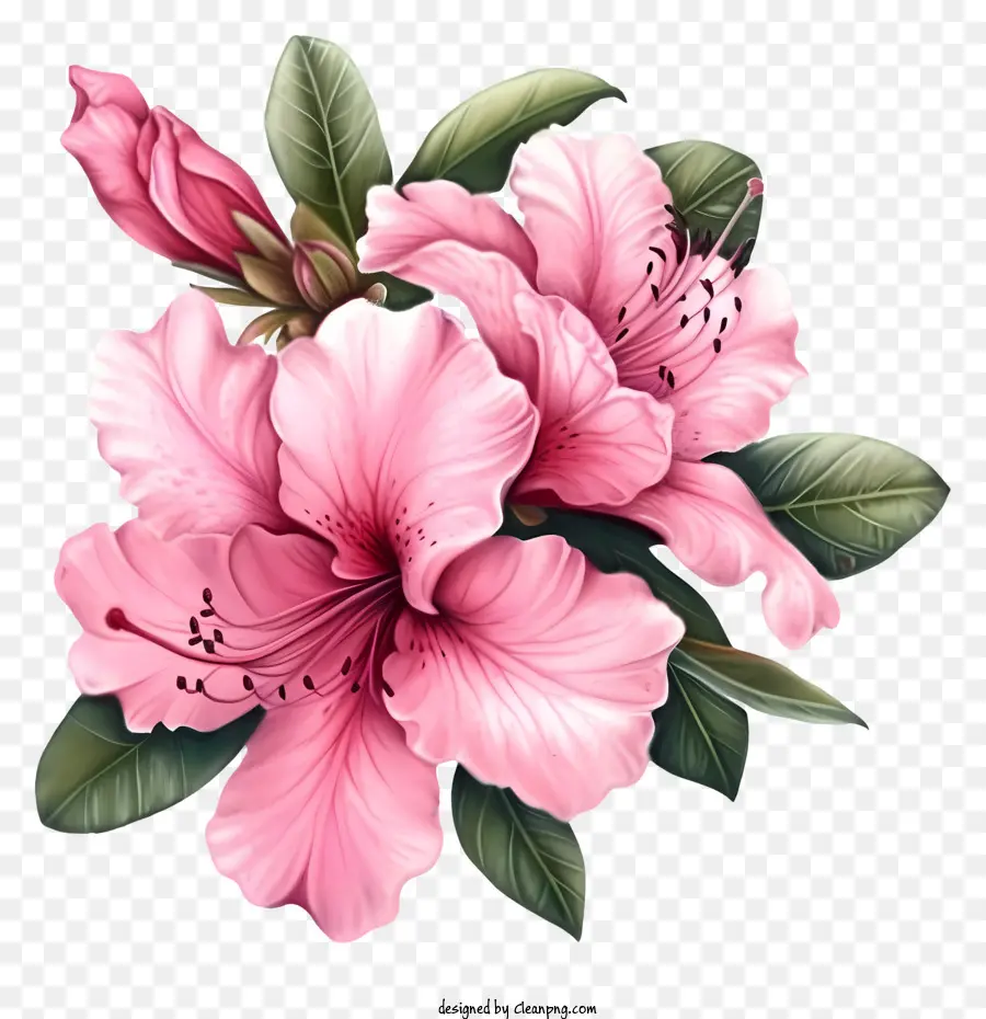 Элегантная икона цветов азалии，розовый цветок PNG