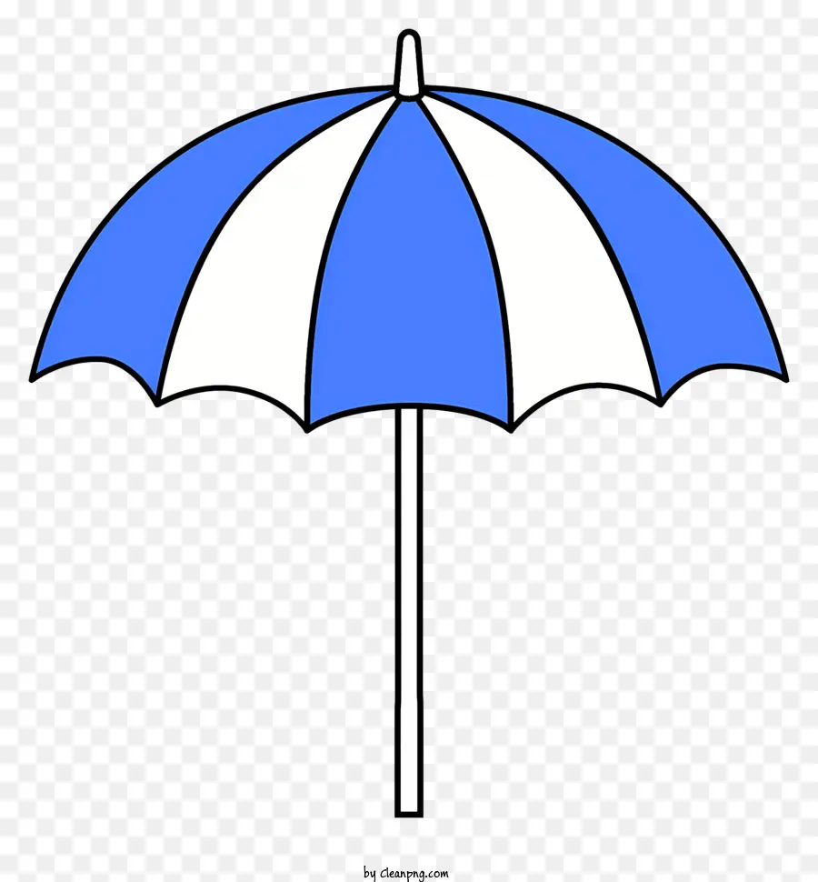 пляжный зонтик，сине белый зонт PNG