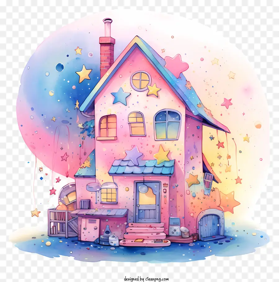 Дом，красочный дом PNG