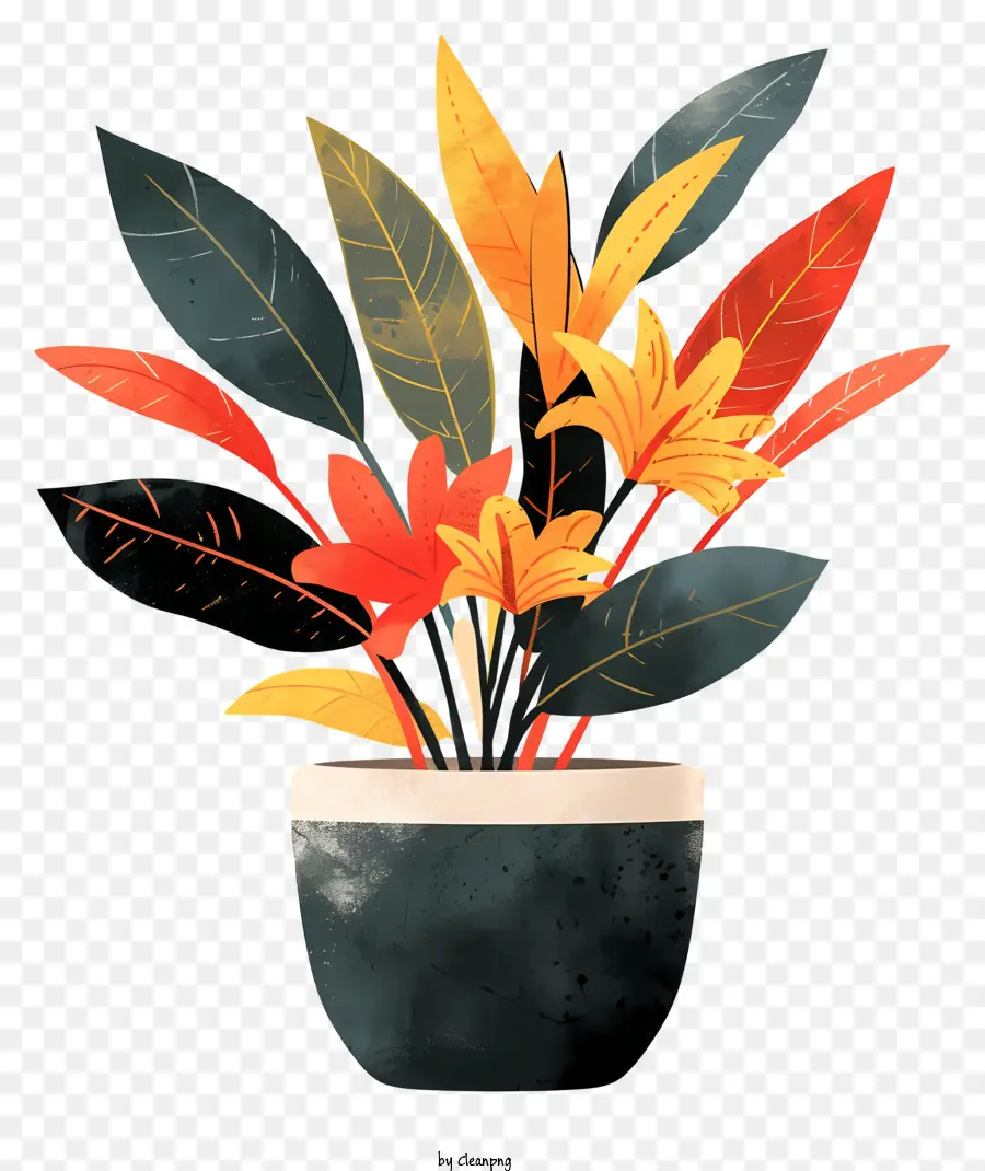 современный цветочный горшок，Ваза с цветами PNG