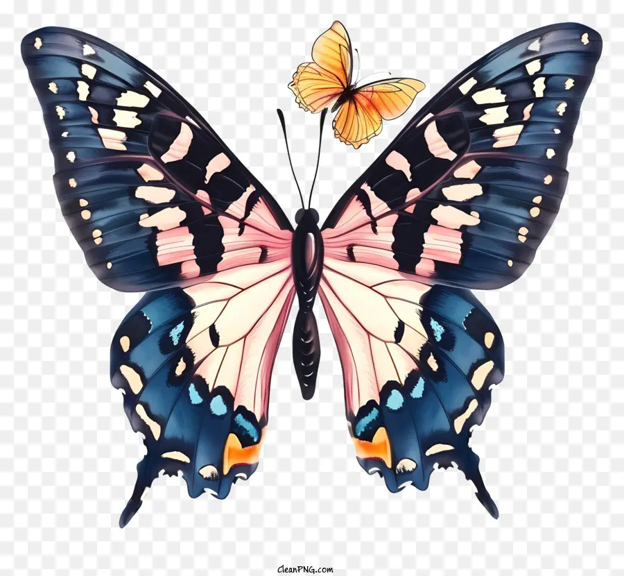 подробные иллюстрации，Элегантная бабочка PNG