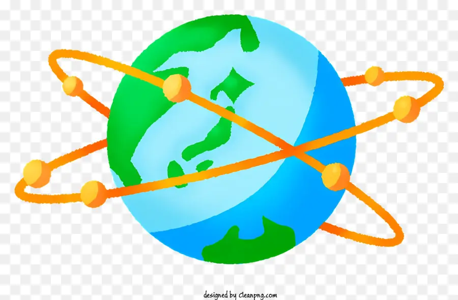Земля，глобальная навигационная PNG