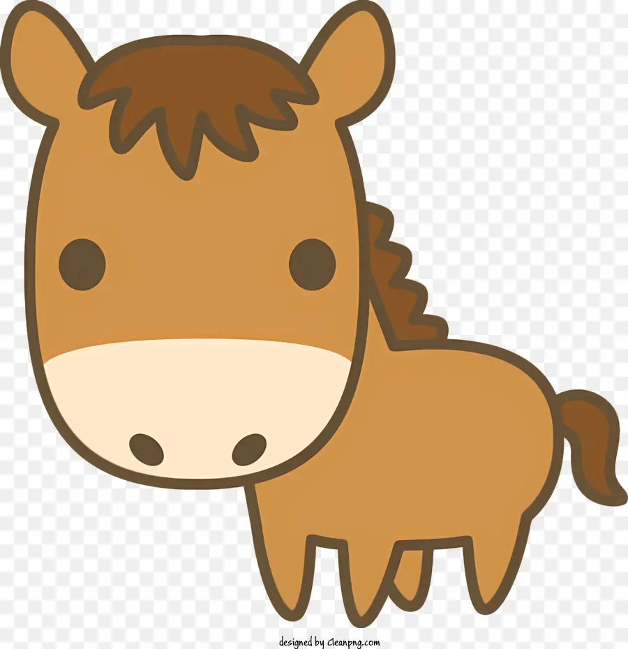 Животное，коричневая лошадь PNG