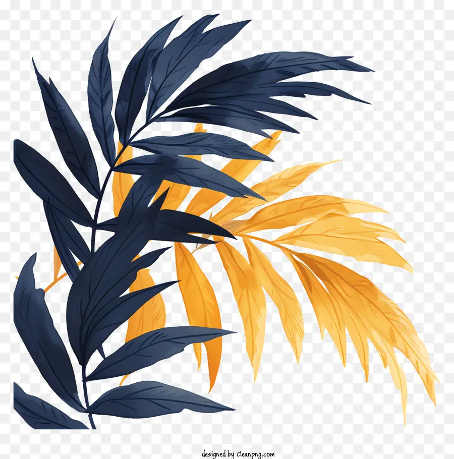 пальмовые ветви，цифровая живопись PNG