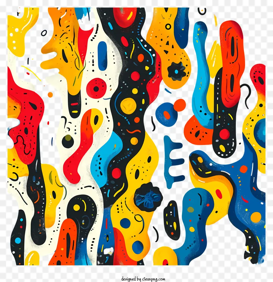 Абстрактные формы шаблона，Красочное абстрактное искусство PNG